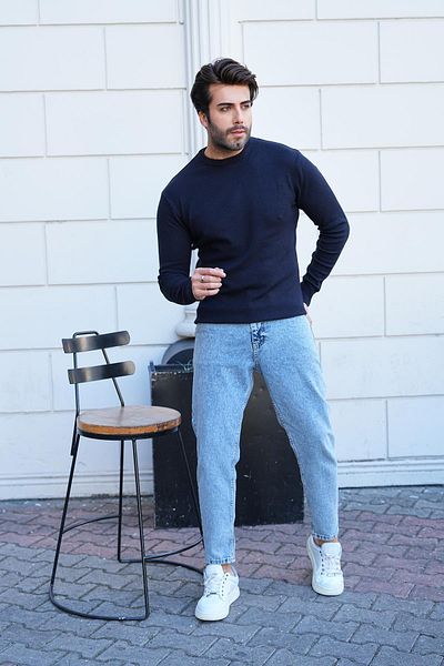 Figo Ανδρικό πουλόβερ με στρογγυλή λαιμόκοψη