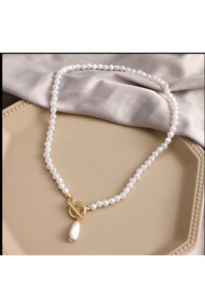 Shiklik MODA قلادة نسائية مرصعة باللؤلؤ لتعزيز أناقتك