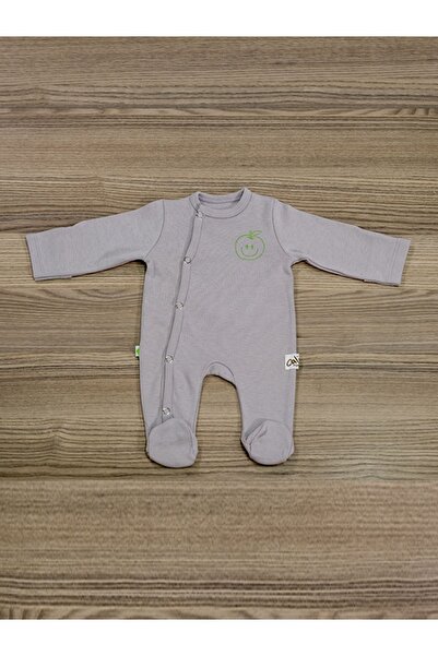 Calico Prematüre Özel Yenidoğan Bebek Organik Gri Tulum