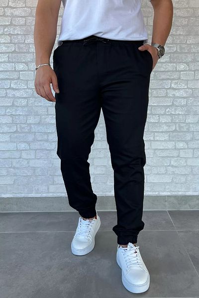 MİSHAR İTALİA Ανδρικό παντελόνι Jogger με μαύρη μέση και ελαστικά πόδια