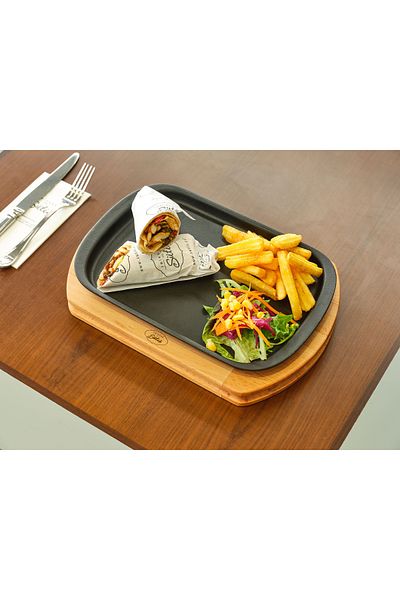 Davi Ahşap Wooden Presentation Plate - Casting and Wood Harmony
