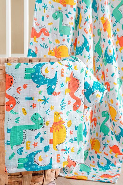 Lunanino 100% Cotton Set of 2 Muslin Baby Blanket Baby Blanket Multi-Purpose Blanket 100X100 Size Soft Texture