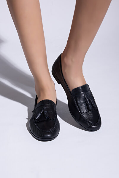 Eric Nurnberg Gemma Siyah Deri Loafer