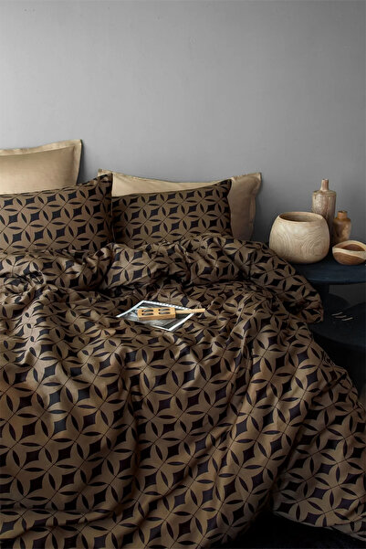 İssimo Home İssimo Home Mondo Gold Çift Kişilik %100 Pamuk Saten Nevresim Takımı