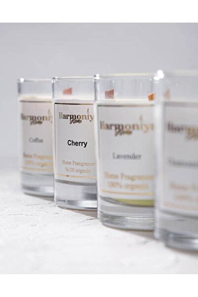 Harmoniya Home Cherry kokulu mum 320ml &Ahşap fitilli ,soyawax