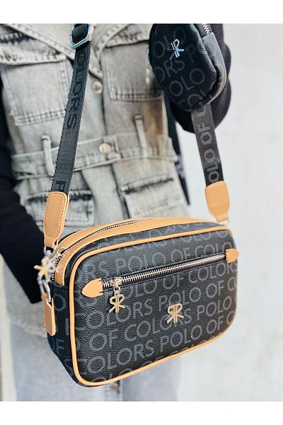 Çanta Trend Geantă de damă Polo Of Colors din piele artificială cu mini portofel cu curea reglabilă