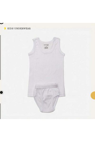 Defne Baby Boy's Cotton Tank Top Slip Underwear Set