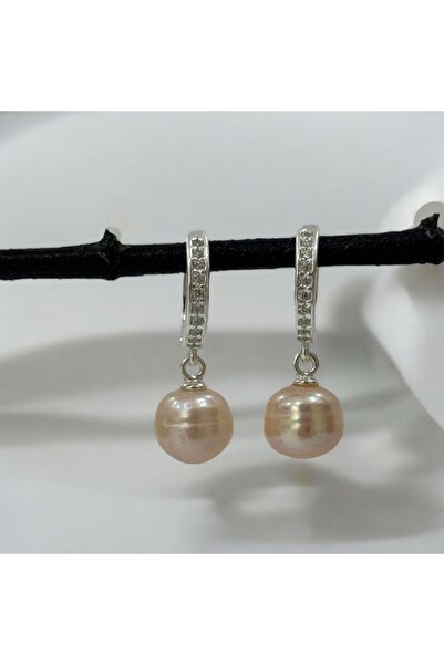 DURAN TAKI TASARIM Hakiki Gerçek Inci Gümüş Küpe