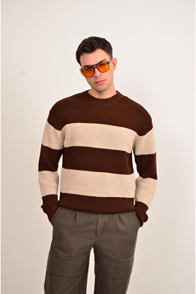 Figo Смугастий велосипедний комір, товстий светр