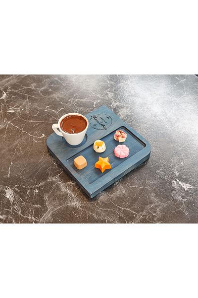 Davi Ahşap Wooden Tea-Coffee Presentation Plate
