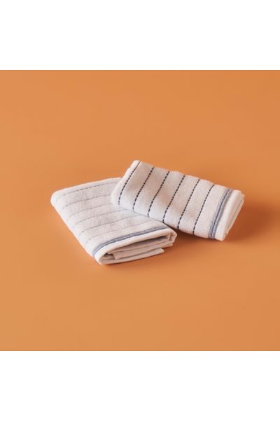 Bella Maison 100% bumbac Belinda pachet de 2 prosoape de mână albastre (30x30 cm)