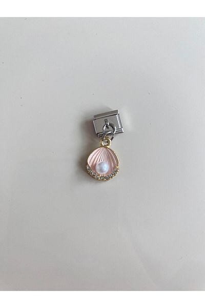 kubotique Stainless Steel Bracelet Charm with Italian Pearls - Oyster Series