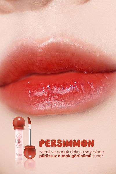 Missha Water-Based Tint a'Pıeu the Pure Candy Tint with Long-Lasting, Bright Ends (No.03 Persimmon)