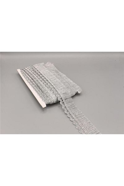 Gül 4262 Model - 7 cm Silver Color 20 m Glitter Mortar
