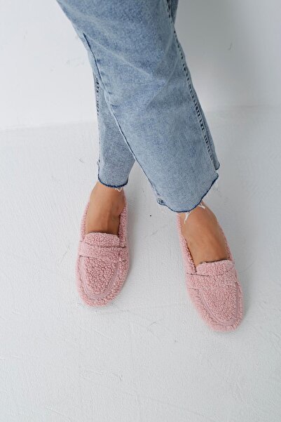 Beyond Powder Colored Women's Teddy Plush Ballerinas - Bynddem04