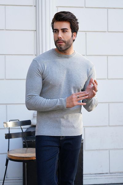 Figo Ανδρικό πουλόβερ με στρογγυλή λαιμόκοψη