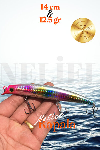 NELİEL 14 Gr 12.5 Cm Su Üstü SAHTE Balık, Rapala, Maket Balık, Yapay Yem