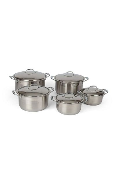 ROCKY 10-Piece Steel Cooking Pot Set