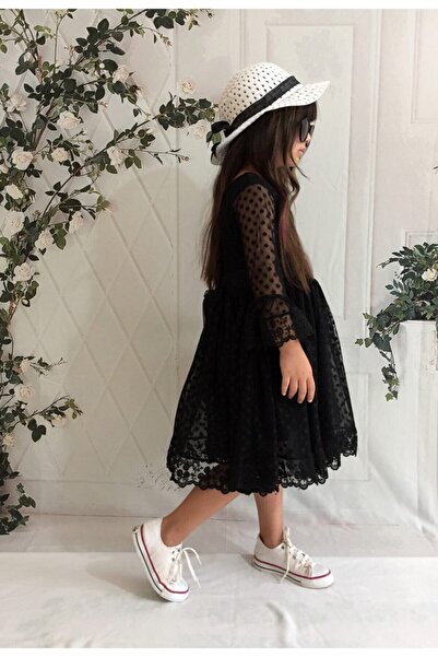 Mixie Κοριτσίστικο φόρεμα με μαύρο καπέλο, πριγκίπισσα μοντέλο