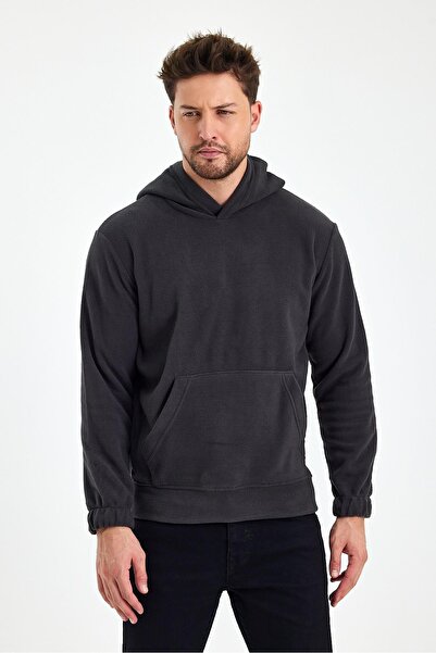 FİHA Чоловічий полярний капсульний светр Kangurulu Sweat Füme