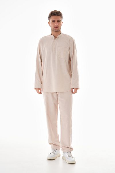 BESEDU Hajj and Umrah Linen Trousers with Elastic Waist