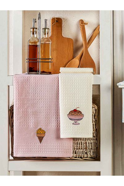 Rebeka Kitchen Cloth Set - Ice Cream 40X60
