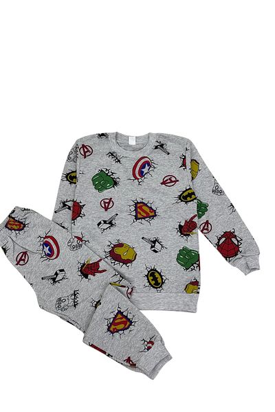 Free Beka Boys' Pattern Pajamas Set Comfortable Anti-Sweat Fabric Self Printed Pajamas Set