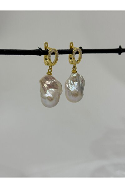 DURAN TAKI TASARIM Hakiki Gerçek Barok Inci Küpe