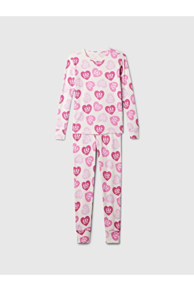 GAP Kız ÇocukGap × Barbie:trade_mark: Desenli Organik Pamuk Pijama Takımı