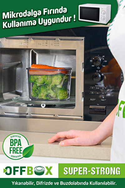 OFFBOX 0.55 Liter Square Food Storage Container - 12 Pieces, 24 Pieces, 20 Labels Gift