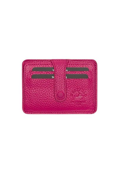 Westpolo Fuchsia Genuine Leather Unisex Card Holder - with Plenty of Card Holders, Paper Money Compartment Tr115