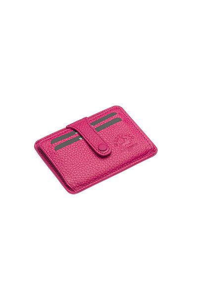 Westpolo Fuchsia Genuine Leather Unisex Card Holder - with Plenty of Card Holders, Paper Money Compartment Tr115