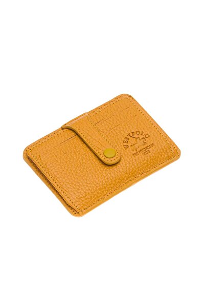 Westpolo Hakiki Deri Hardal Patlı Bol Kartlıklı Kağıt Para Bölmeli Unisex Kar...