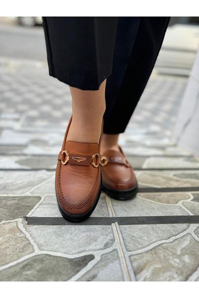 Emel Yıldız Brooched Women's Leather Shoes