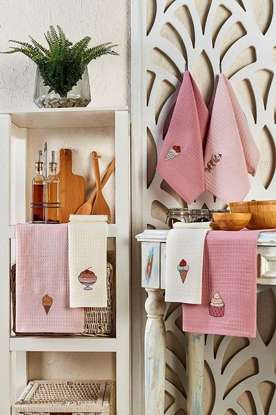 Rebeka Kitchen Cloth Set - Ice Cream 40X60
