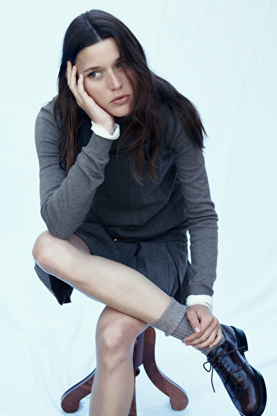 H&M Pilili Etekli Pinafore Elbise