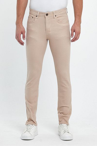 FİHA Slim Fit Gabardine Παντελόνι - Slim Fit, Μπεζ