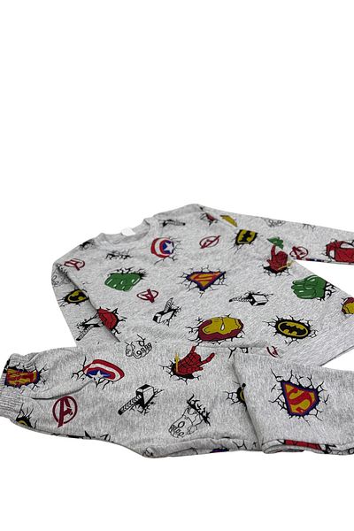 Free Beka Boys' Pattern Pajamas Set Comfortable Anti-Sweat Fabric Self Printed Pajamas Set