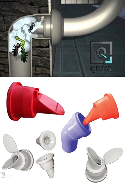 QNİAY Çekvalfli Adaptör Conta Lavabo Tesisat Gider Kötü Koku Giderici Lavabo ...