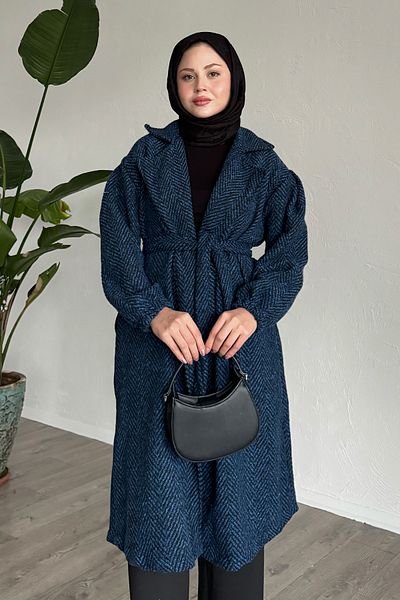 InStyle Palton albastru din cașmir