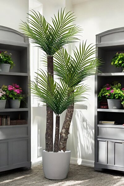SY Vista Yapay Palmiye Ağacı 3 Dal 130 CM 27 Yaprak