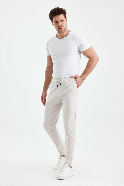 FİHA Men's Straight Leg Jogger Pants Stone