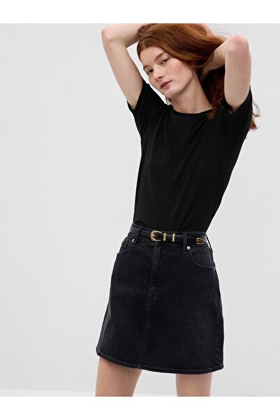 GAP Kadın Siyah Modern Kısa Kollu T-Shirt