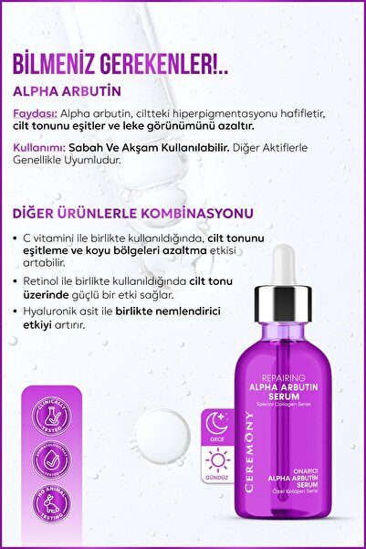Ceremony Alpha Arbutin Serum 30 ml | Leke Karşıtı Ton Eşitleyici Aydınlatıcı