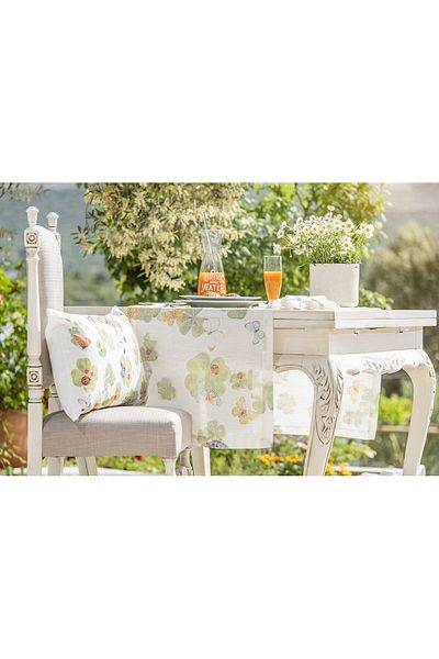 Gül Güler Clover Printed Table Tape Bone