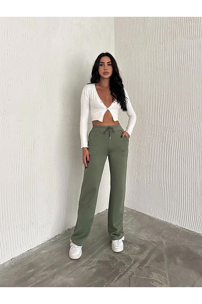 Zula Moda Ανυψωμένο Modal Sweatpants - Φούτερ με φαρδύ πόδι