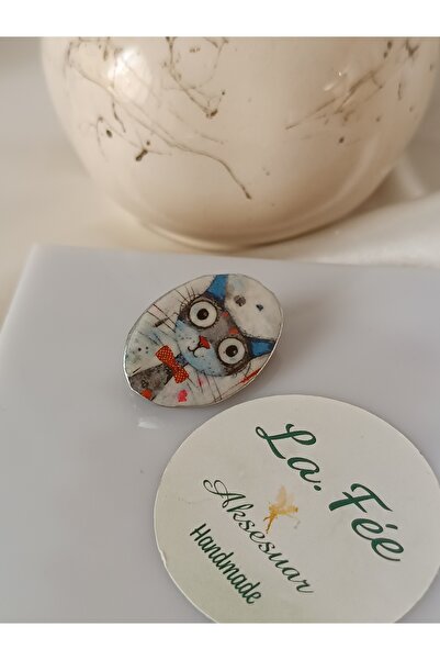 La fee aksesuar Kedi Tema - Kadın Broş & Yaka Iğnesi Polimer Kil El Yapımı