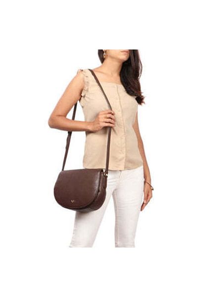 Hidesign Big Nelly Brown Crossbody Bag for Women – Premium Leather, Stylish & Practical