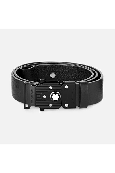 Mont Blanc 131167 Mont Blanc M Kilit 4810 Tokalı 35 mm Siyah Kemer