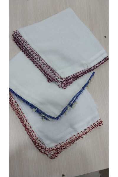 Papatyam 3Pcs Handcrafted Crochet Embroidered Writing/ 2 of 15cm Lackadaisical Embroidered Crochet Embroidered/ Crochet Embroidered Yemeni Knit/ Vintage/